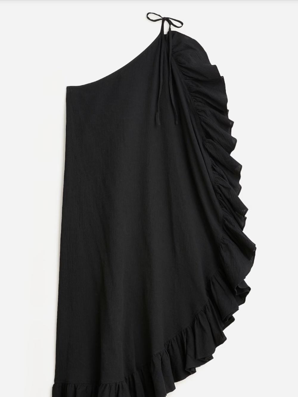 j.Crew Ruffle one-shoulder cover-up dress in soft gauze Medium